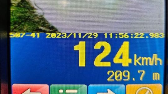 124 km/h w zabudowanym