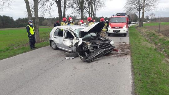 21-latka uderzyła w drzewo. Trafiła do szpitala