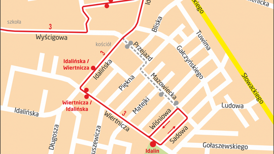 "3" po Idalinie pojedzie inaczej