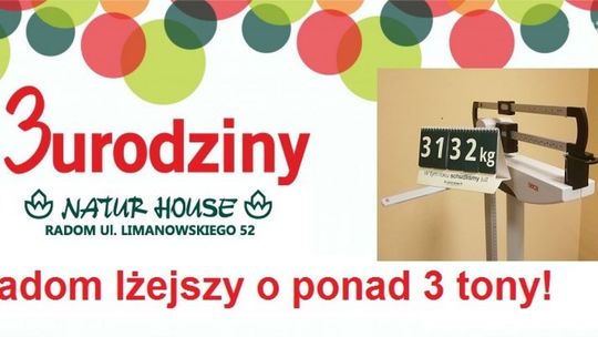 3 tony mniej na 3 urodziny!