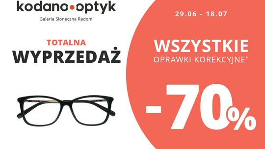 70% rabatu na WSZYSTKIE oprawki w KODANO Optyk!