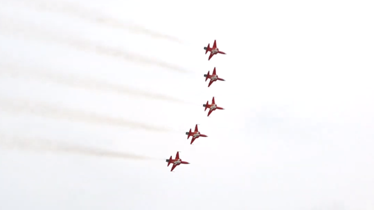 Air Show 2023. Pokaz szwajcarskiej grupy Patrouille Suisse [wideo]