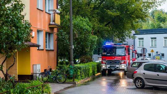 Alarm pożarowy przy Cichej