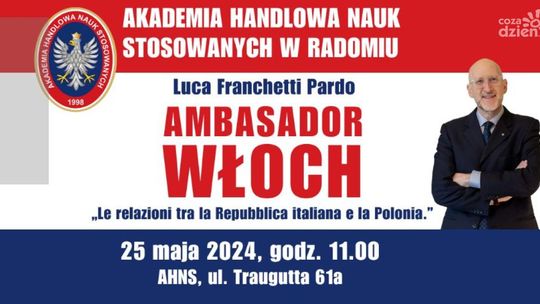 Ambasador Włoch spotka się ze studentami
