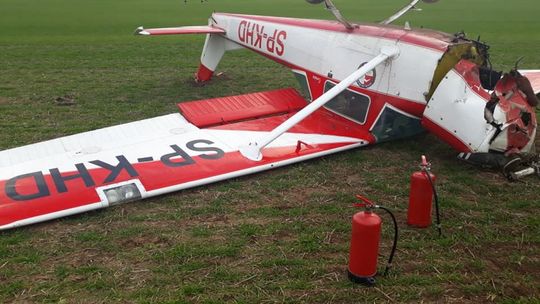 Awaryjne lądowanie awionetki w Brzózie