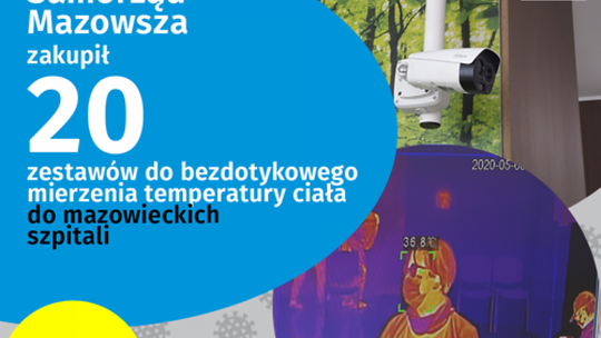 Bezdotykowy pomiar temperatury w 20 szpitalach na Mazowszu