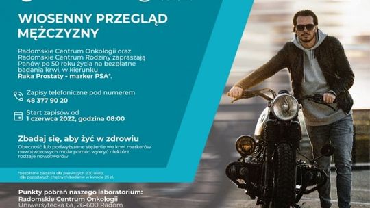 Bezpłatne badania PSA dla mężczyzn