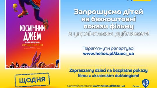 Bezpłatne seanse dla dzieci w języku ukraińskim