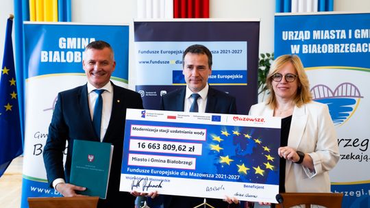 Białobrzegi z rekordowym dofinansowaniem! Ponad 16 mln zł na modernizację infrastruktury wodociągowej