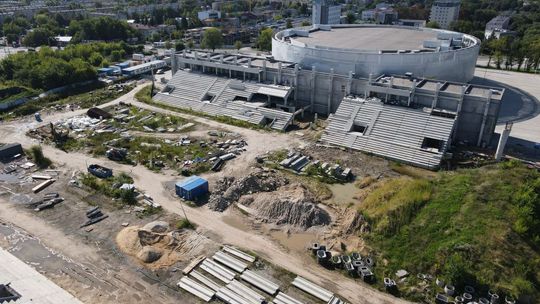 Budowa Radomskiego Centrum Sportu - zobacz zdjęcia z lotu ptaka! 