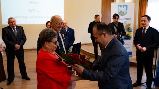 Ceremonia długoletniego pożycia małżeńskiego Złote Gody w gminie Jastrzębia