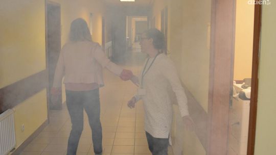 Ćwiczyli zachowanie podczas pożaru
