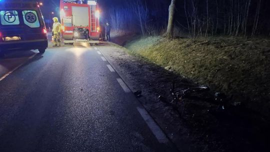 Dąbrówka Warszawska. Potrącenie rowerzysty