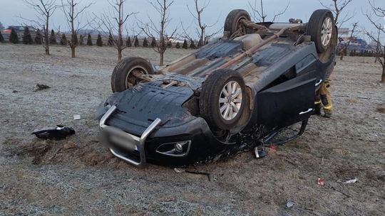 Dachowanie w Broniszewie. Kierowca był pijany