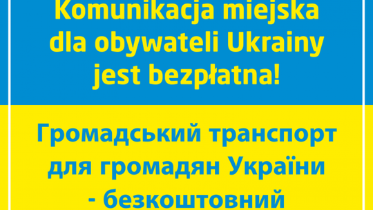 Darmowa komunikacja dla Ukraińców