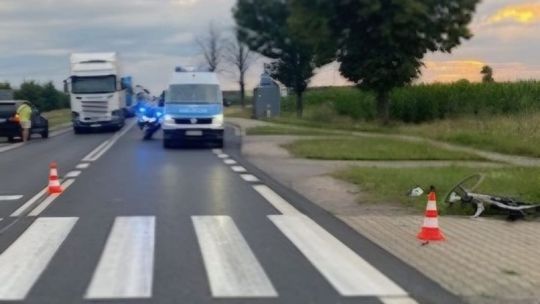 DK 12. Potrącenie rowerzysty 