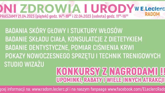 Dni Zdrowia i Urody w E.Leclerc Radom