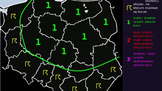 Do wieczora mogą występować burze z gradem