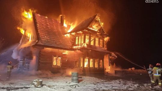Doszczętnie spłonął dom w Maliszowie
