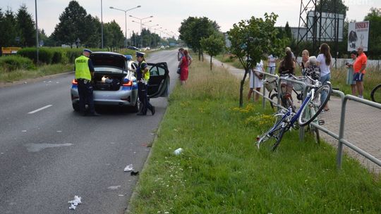Dwie młode rowerzystki potrącone przy ul. Maratońskiej