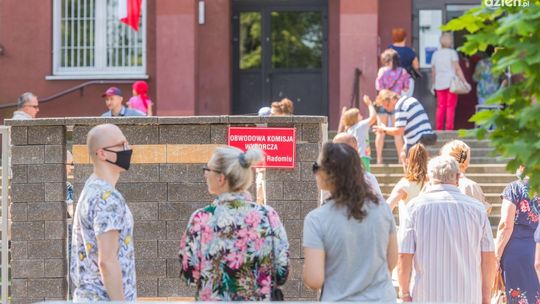 Głosowanie w czasach pandemii. Wysoka frekwencja, kolejki przed lokalami wyborczymi Głosowanie w czasach pandemii. Wysoka frekwencja, kolejki przed lokalami wyborczymi