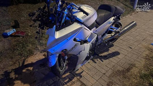 Groźny wypadek w Kowalance. 51-letni motocyklista trafił do szpitala