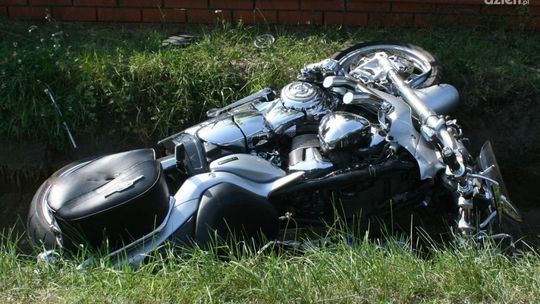 Groźny wypadek z udziałem motocyklisty w Gustawowie