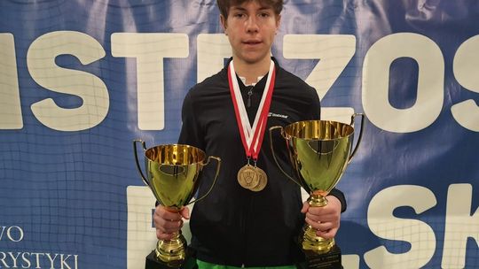 Hubert Plenkiewicz, tenisista z Radomia podwójnym mistrzem Polski do lat 14! 