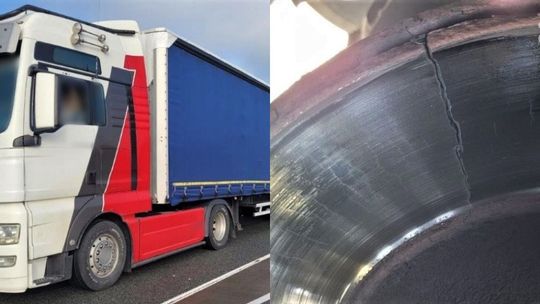 Jechał ciężarówką, która miała pęknięte tarcze hamulcowe