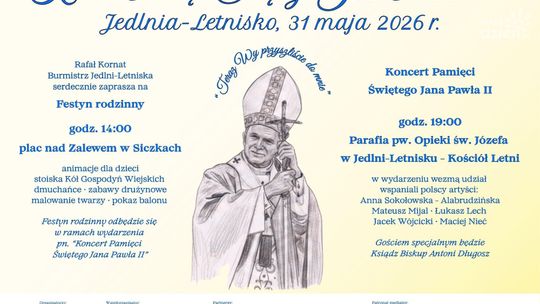 Jedlnia-Letnisko uczci 35. rocznicę wizyty Jana Pawła II w Radomiu. W programie festyn i koncert pamięci