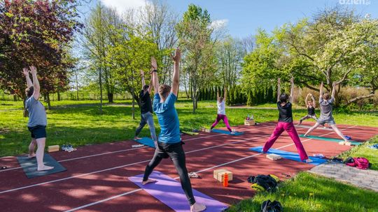 Joga na trawie. Chętnych nie brakowało