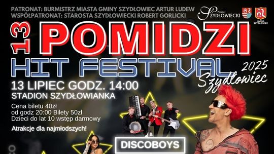 Już 13 lipca Szydłowiec stanie się stolicą muzyki! Nie przegap Pomidzi Hit Festival 2025!