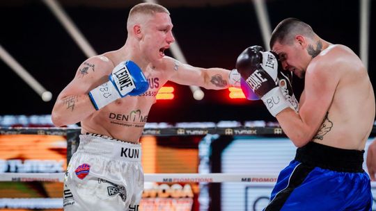 Kamil Kuździeń wygrał w walce wieczoru Olavoga Boxing Night w Pionkach
