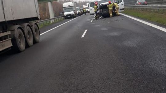 Karambol na trasie S7 w Lekarcicach Starych