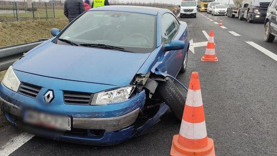 Kolizja czterech aut na trasie S7 