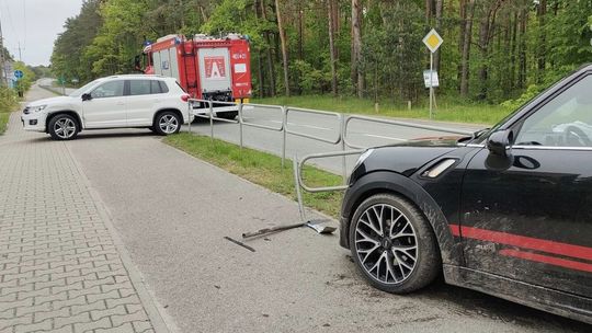 Kolizja na ul. Spacerowej w Białobrzegach