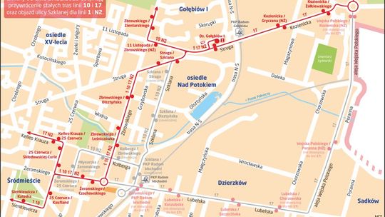 Korekty tras autobusów w rejonie ulicy Zbrowskiego w Radomiu