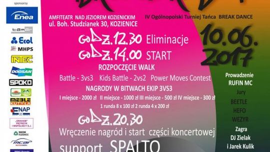 KOZIENICE. IV Turniej Tańca Break Dance