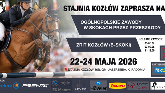 Kozłów 2026, ogólnopolskie zawody w skokach przez przeszkody już w weekend. Wstęp wolny