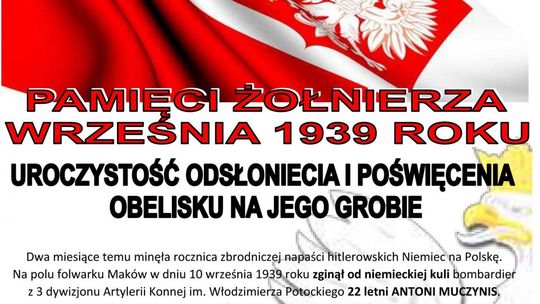 MAKÓW. Uroczystości upamiętniające bohatera września 1939 r.