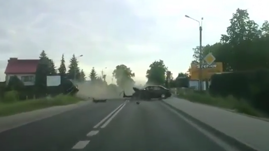 Mazowszany. Poważne zderzenie [wideo]