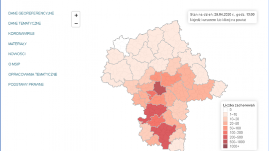 Mazowsze: powstała interaktywna mapa epidemii COVID-19