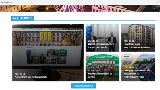 Miasto ma nową stronę internetową