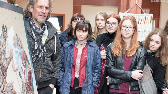 Młodzież z "Plastyka" u Tomasza Sętowskiego