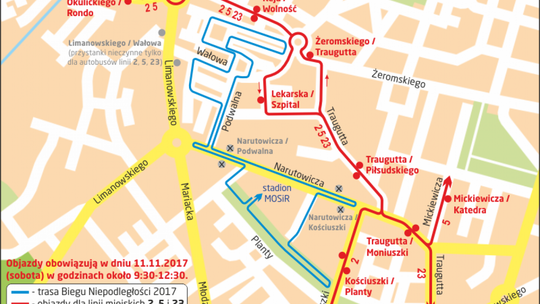 Mnóstwo objazdów w sobotę Mnóstwo objazdów w sobotę