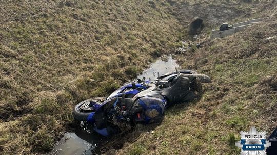 Motocyklista trafił do szpitala