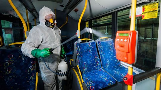 MPK dezynfekuje autobusy