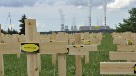 Na krzyżach pojawiły się napisy „Węgiel zabija”