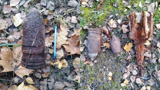 Na posesji znaleziono niewybuchy z czasów wojny