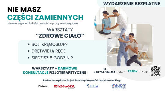 „Nie masz części zamiennych”. Bezpłatne warsztaty dla urzędników i pracowników biurowych w Radomiu